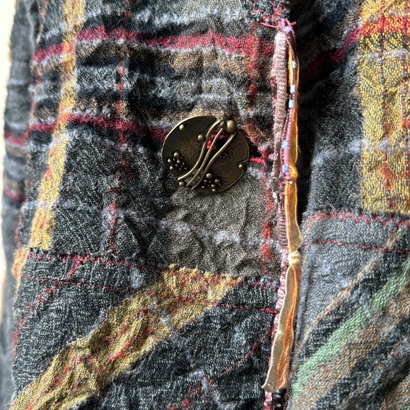 Giselle Shepatin Art to Wear Lagenlook One Size Designer Plaid Jacket - Picture 2 of 5